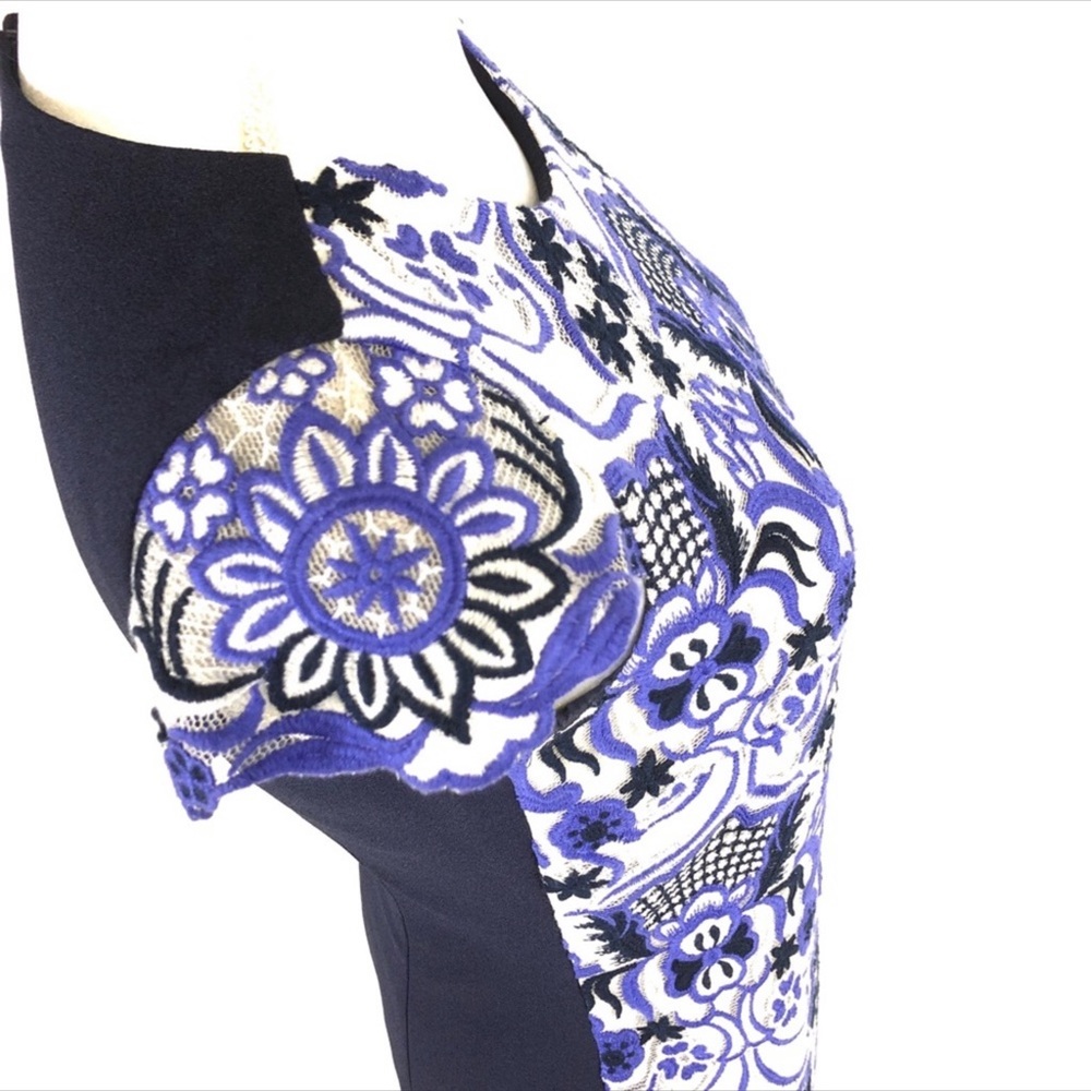 ANTONIO MELANI LACE OVERLAY SHIFT DRESS - Picture 2 of 10